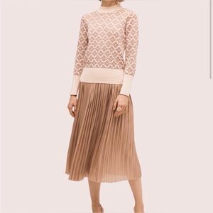 Kate Spade metallic pleated midi skirt